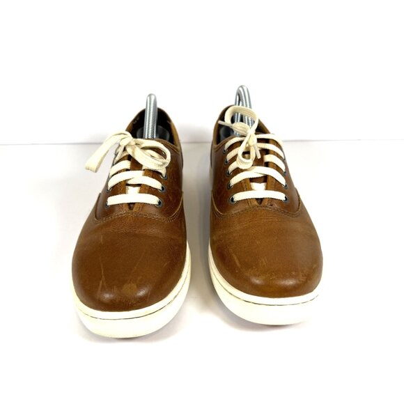 LL BEAN Women's sneakers 9M Brown Leather Low Top Lace Up - Picture 3 of 11
